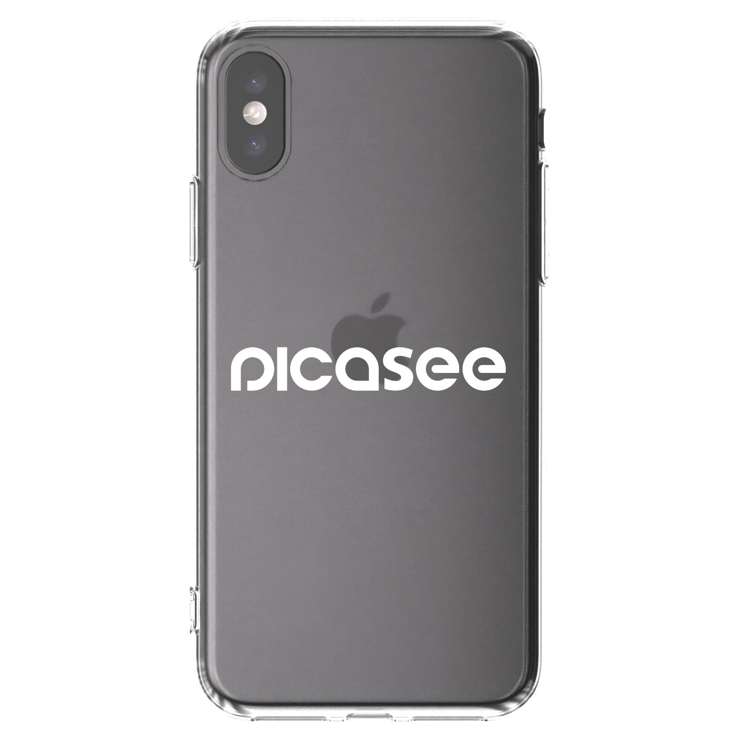 Picasee átlátszó szilikon tok az alábbi mobiltelefonokra Apple iPhone X/XS - Picasee - new logo - white