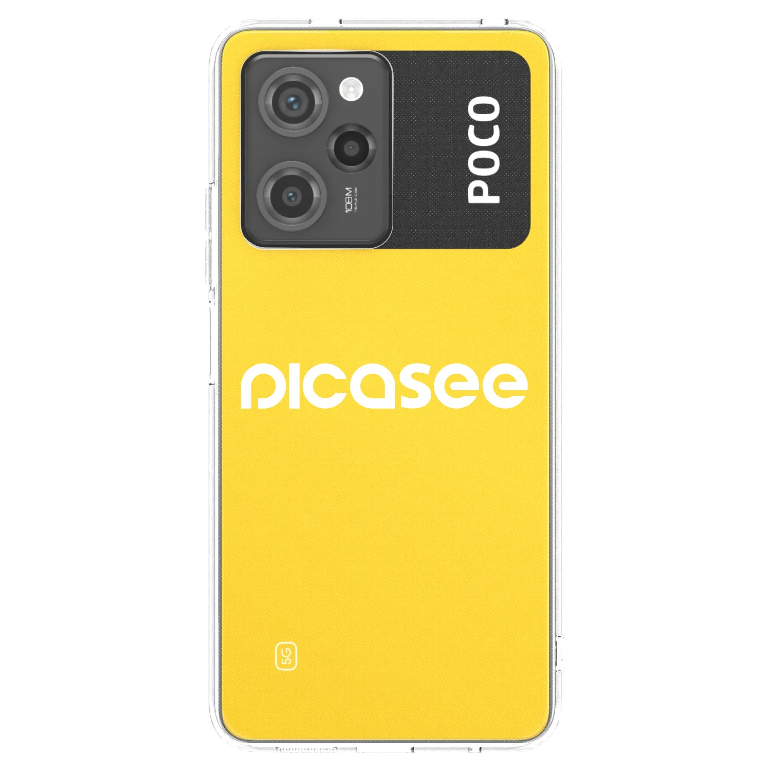 Picasee fekete szilikon tok az alábbi mobiltelefonokra Xiaomi Poco X5 Pro - Picasee - new logo - white