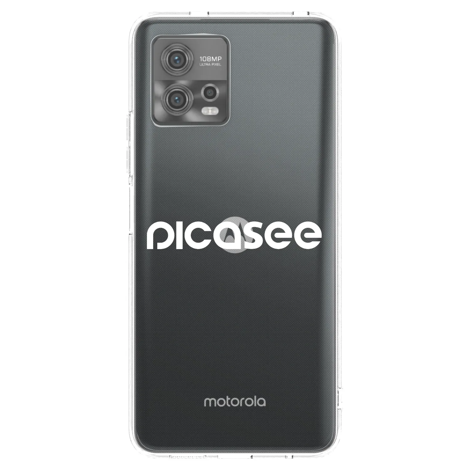 Picasee átlátszó szilikon tok az alábbi mobiltelefonokra Motorola Moto G72 - Picasee - new logo - white