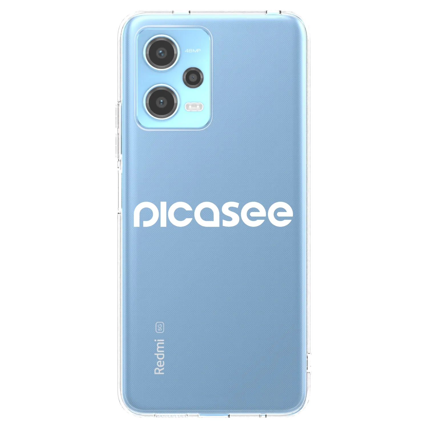 Picasee átlátszó szilikon tok az alábbi mobiltelefonokra Xiaomi Redmi Note 12 5G - Picasee - new logo - white