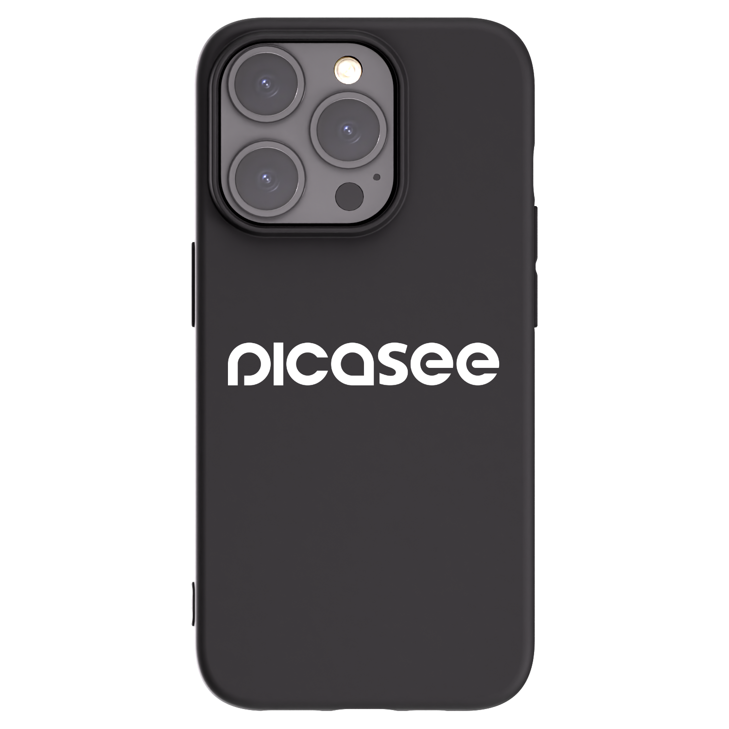 Picasee fekete szilikon tok az alábbi mobiltelefonokra Apple iPhone 15 Pro - Picasee - new logo - white