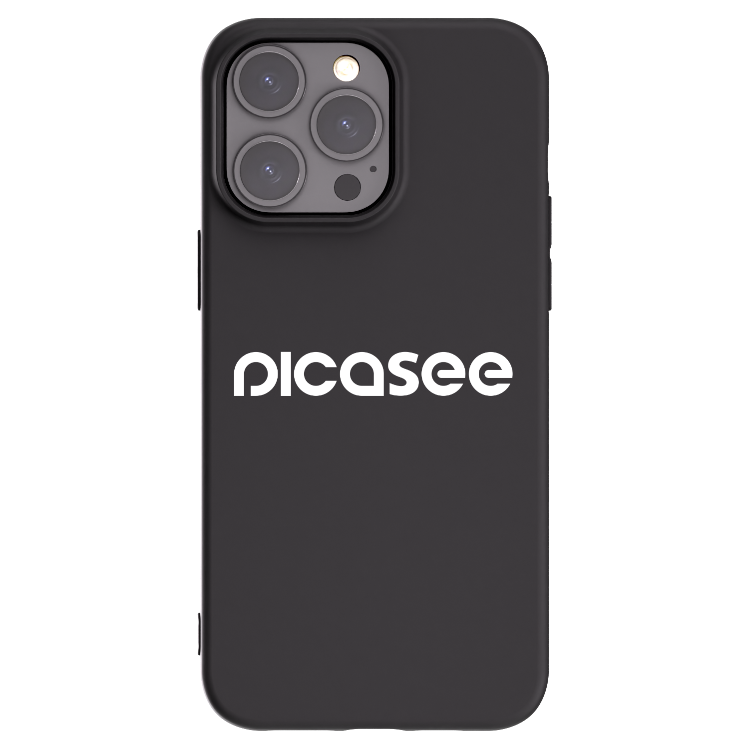 Picasee fekete szilikon tok az alábbi mobiltelefonokra Apple iPhone 15 Pro Max - Picasee - new logo - white
