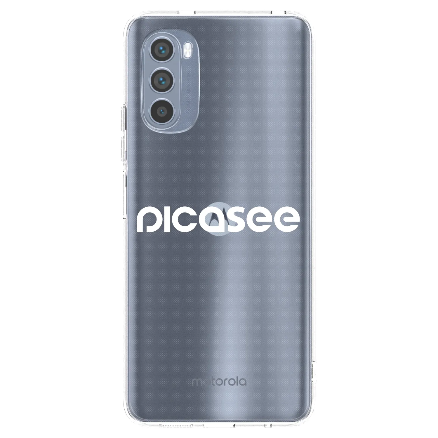 Picasee átlátszó szilikon tok az alábbi mobiltelefonokra Motorola Moto G62 - Picasee - new logo - white