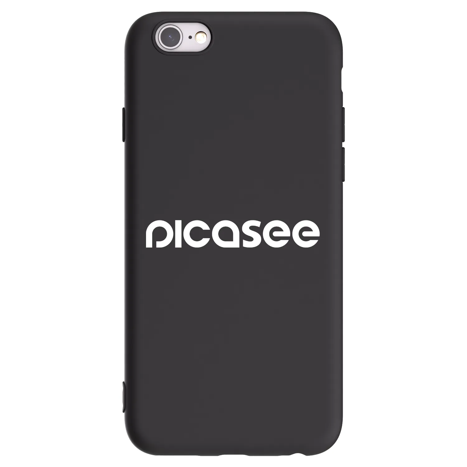 Picasee fekete szilikon tok az alábbi mobiltelefonokra Apple iPhone 6/6S - Picasee - new logo - white