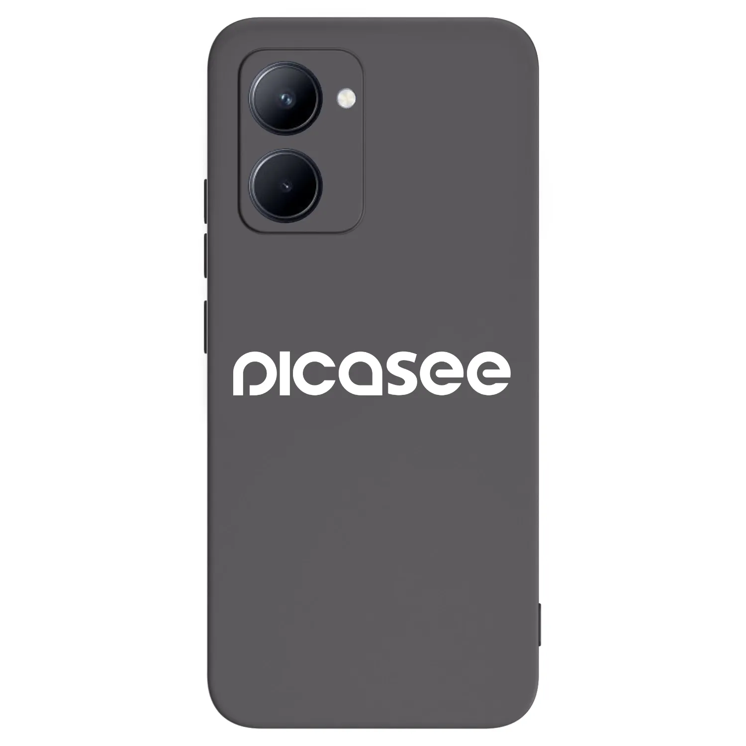 Picasee fekete szilikon tok az alábbi mobiltelefonokra Realme C33 (2023) - Picasee - new logo - white
