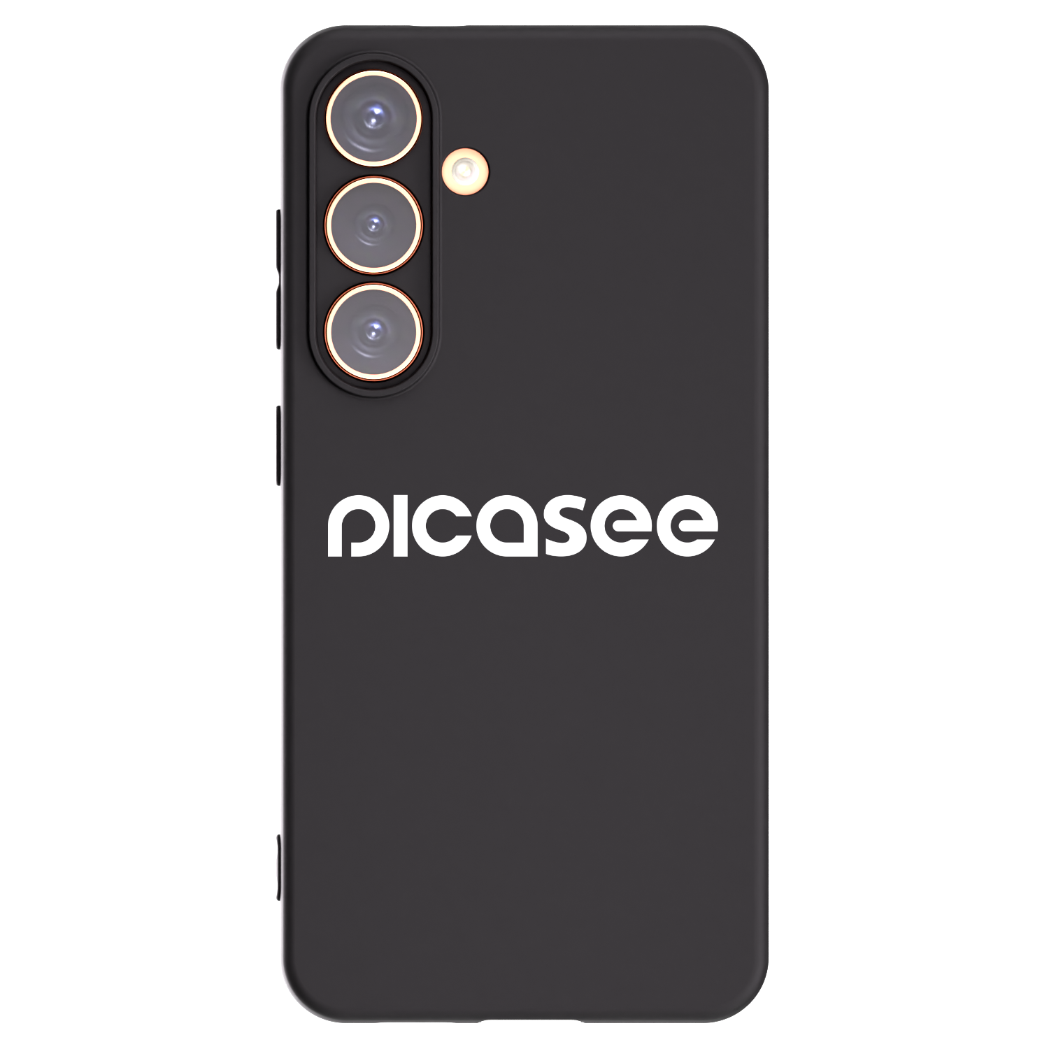 Picasee fekete szilikon tok az alábbi mobiltelefonokra Samsung Galaxy S24 S921B 5G - Picasee - new logo - white