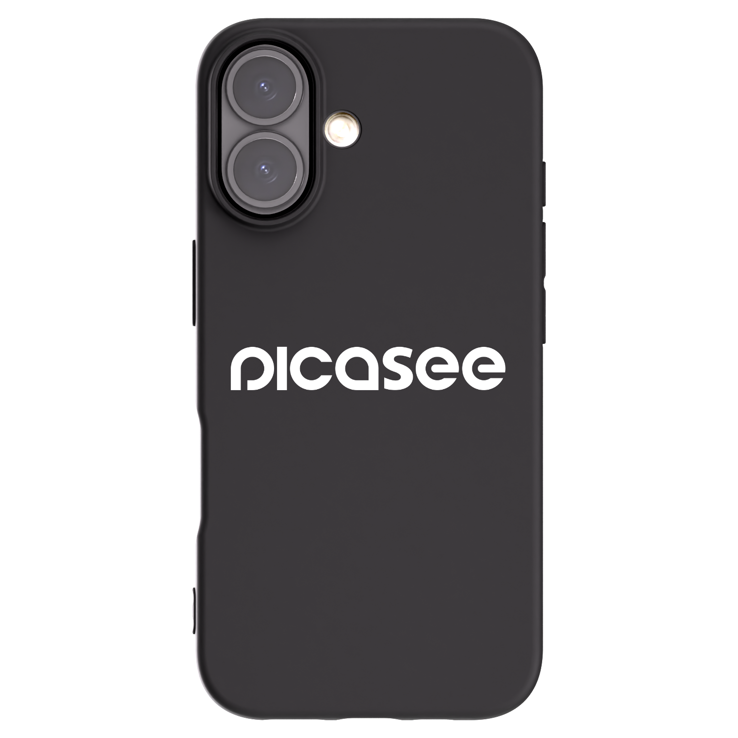 Picasee fekete szilikon tok az alábbi mobiltelefonokra Apple iPhone 16 - Picasee - new logo - white