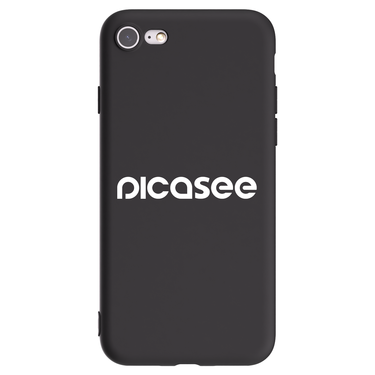 Picasee fekete szilikon tok az alábbi mobiltelefonokra Apple iPhone 8 - Picasee - new logo - white