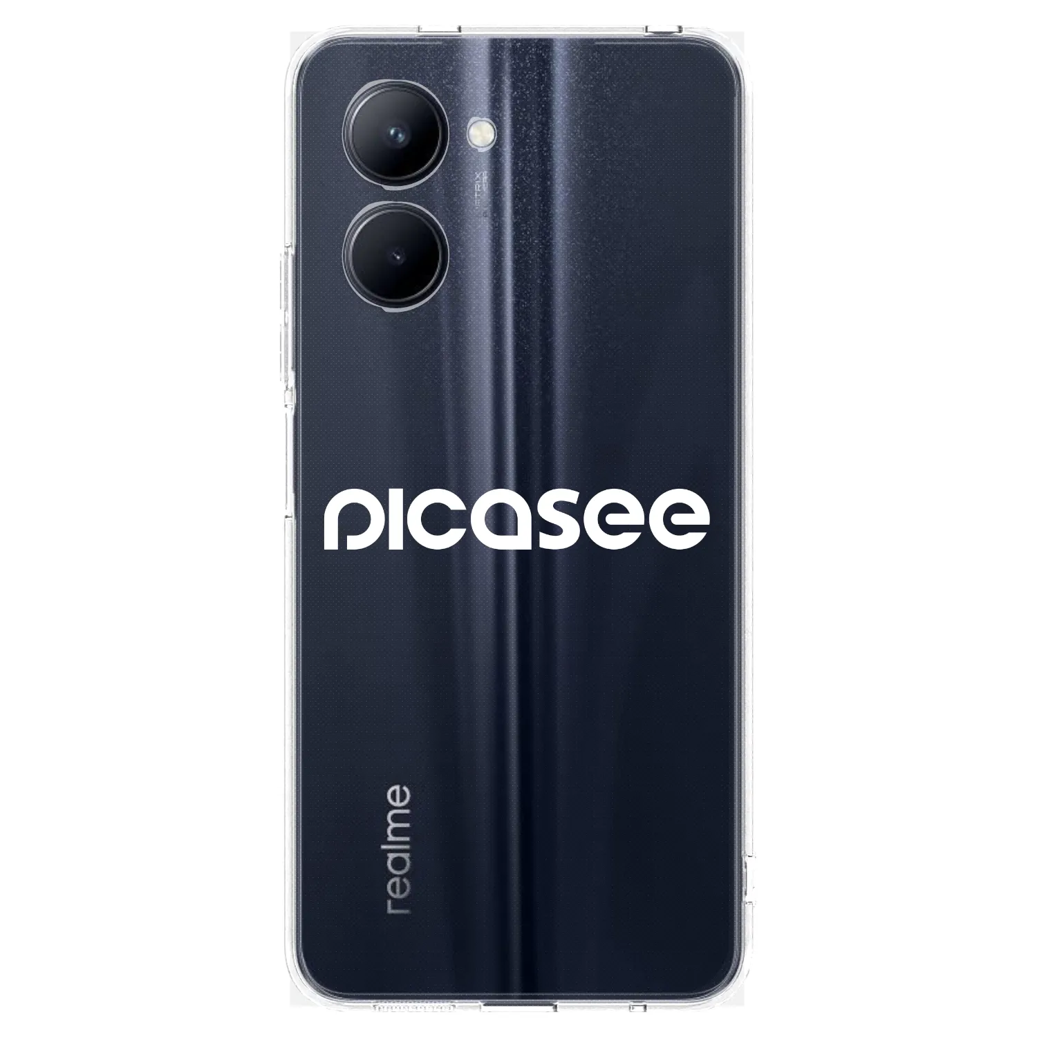 Picasee átlátszó szilikon tok az alábbi mobiltelefonokra Realme C33 (2023) - Picasee - new logo - white