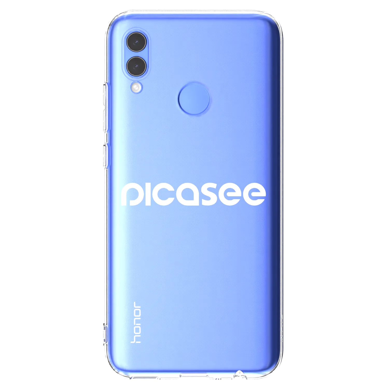 Picasee átlátszó szilikon tok az alábbi mobiltelefonokra Huawei P Smart 2019 - Picasee - new logo - white