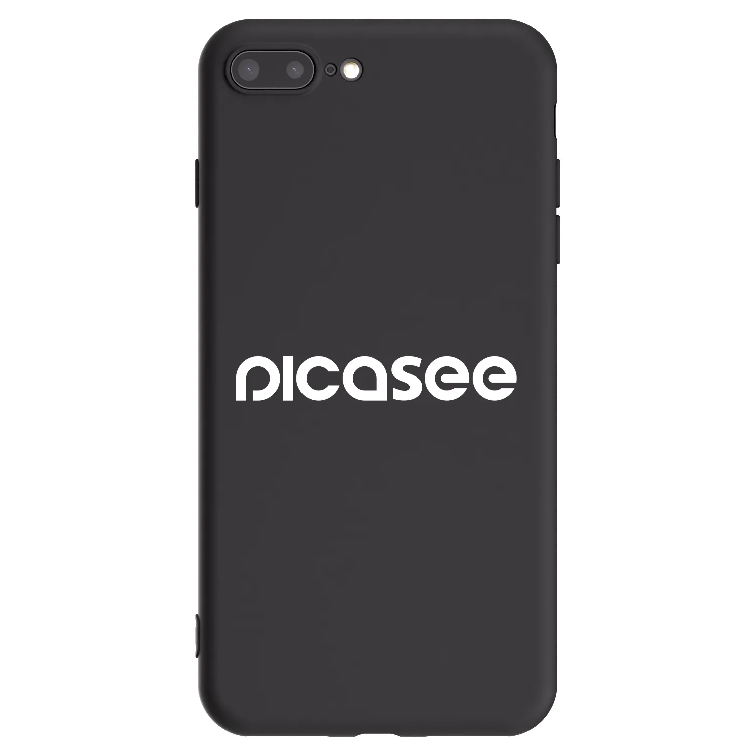 Picasee fekete szilikon tok az alábbi mobiltelefonokra Apple iPhone 8 Plus - Picasee - new logo - white