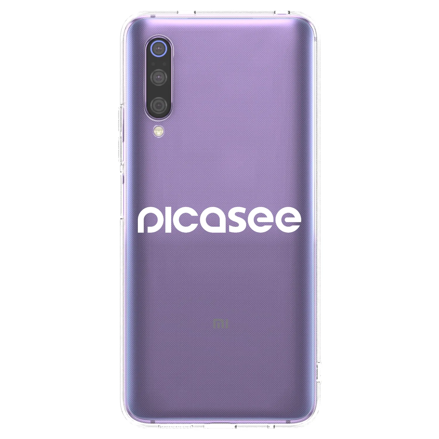Picasee átlátszó szilikon tok az alábbi mobiltelefonokra Xiaomi Mi 9 - Picasee - new logo - white