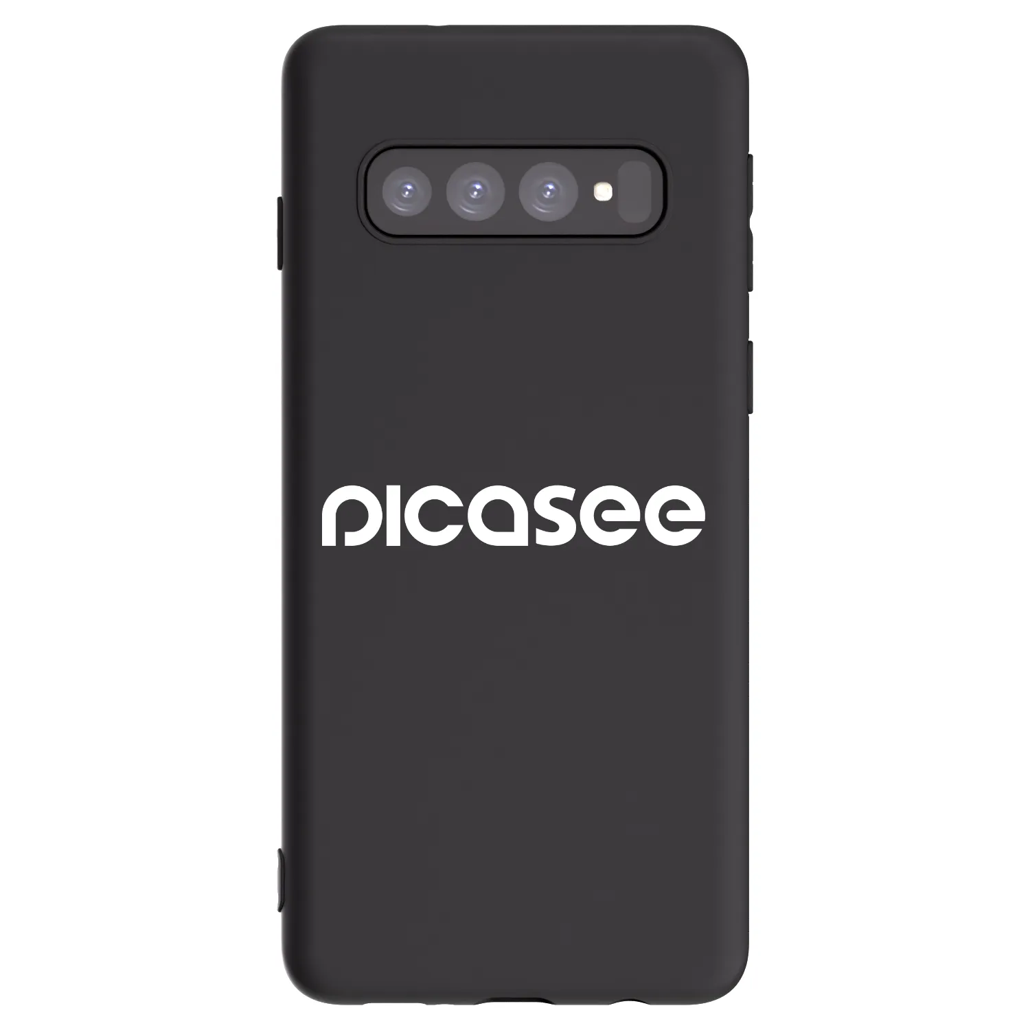 Picasee fekete szilikon tok az alábbi mobiltelefonokra Samsung Galaxy S10 G973 - Picasee - new logo - white