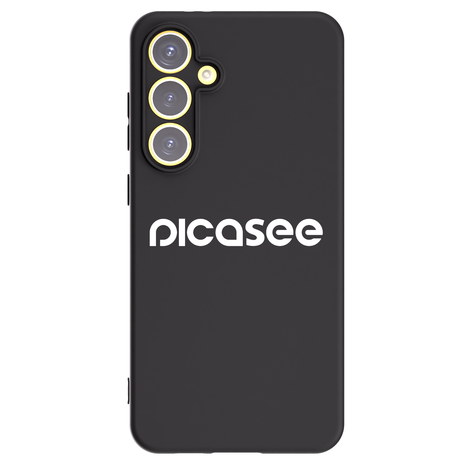 Picasee fekete szilikon tok az alábbi mobiltelefonokra Samsung Galaxy S24 FE S721B - Picasee - new logo - white