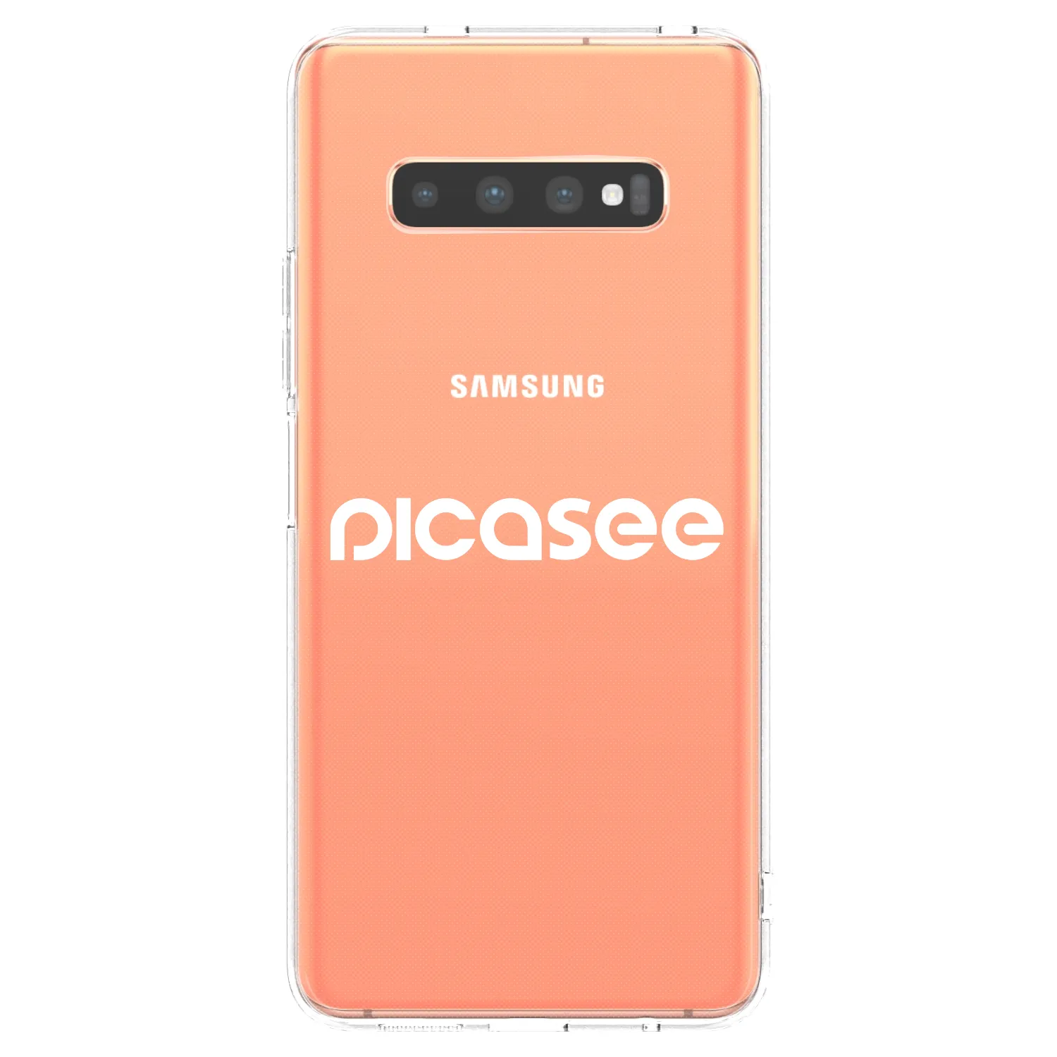 Picasee átlátszó szilikon tok az alábbi mobiltelefonokra Samsung Galaxy S10 Plus G975 - Picasee - new logo - white