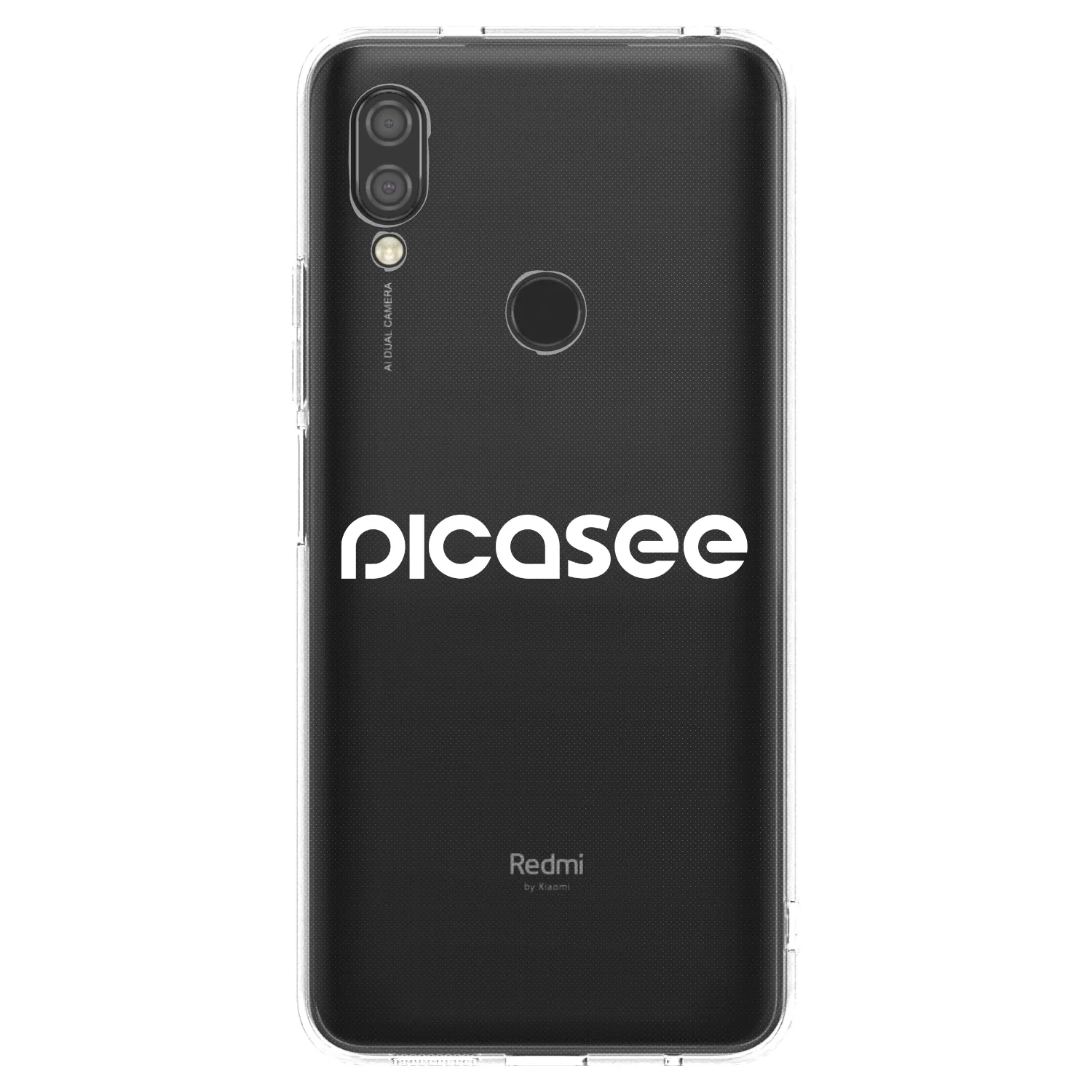 Picasee átlátszó szilikon tok az alábbi mobiltelefonokra Xiaomi Redmi 7 - Picasee - new logo - white