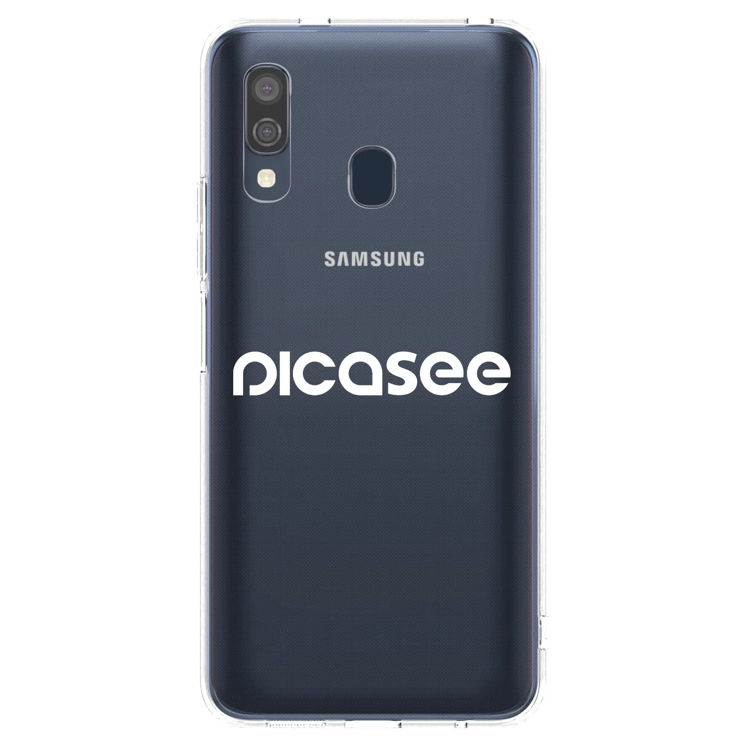 Picasee átlátszó szilikon tok az alábbi mobiltelefonokra Samsung Galaxy A40 A405F - Picasee - new logo - white