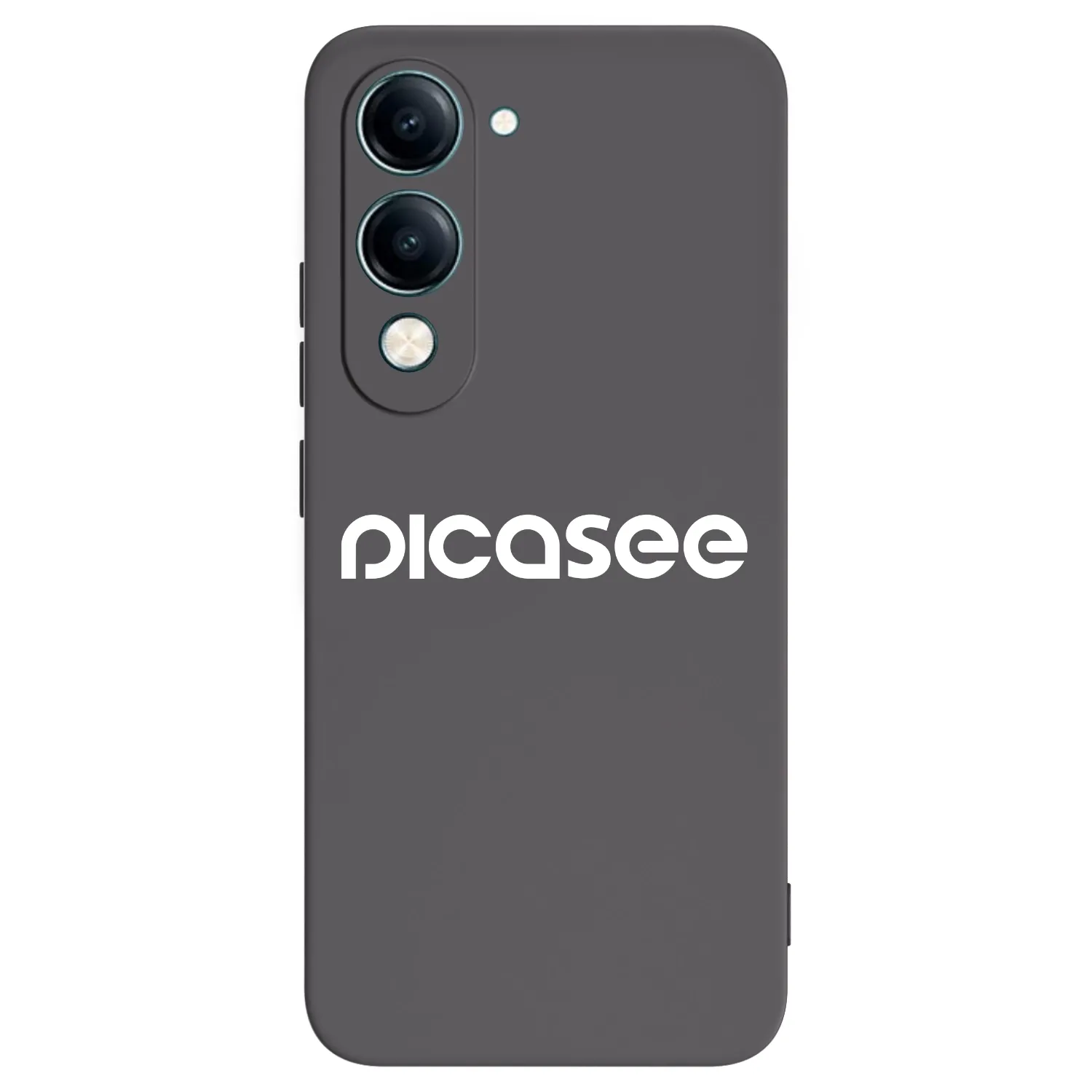 Picasee fekete szilikon tok az alábbi mobiltelefonokra Vivo Y29s 5G - Picasee - new logo - white
