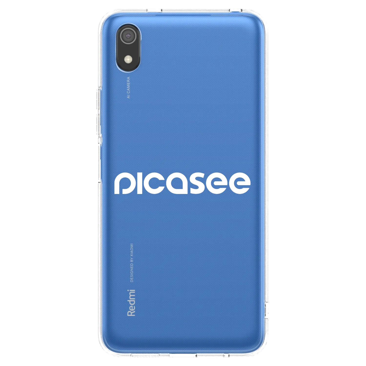 Picasee átlátszó szilikon tok az alábbi mobiltelefonokra Xiaomi Redmi 7A - Picasee - new logo - white
