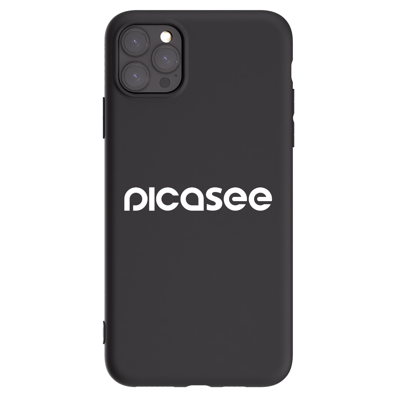 Picasee fekete szilikon tok az alábbi mobiltelefonokra Apple iPhone 11 Pro Max - Picasee - new logo - white