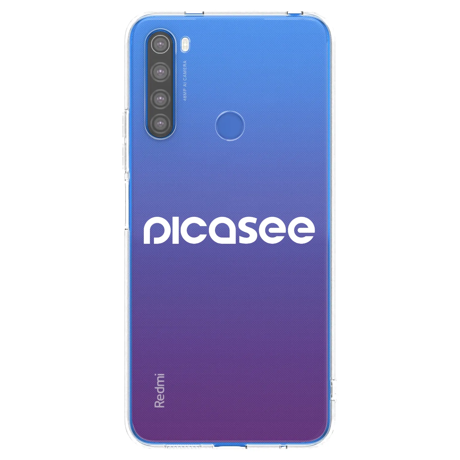 Picasee átlátszó szilikon tok az alábbi mobiltelefonokra Xiaomi Redmi Note 8T - Picasee - new logo - white