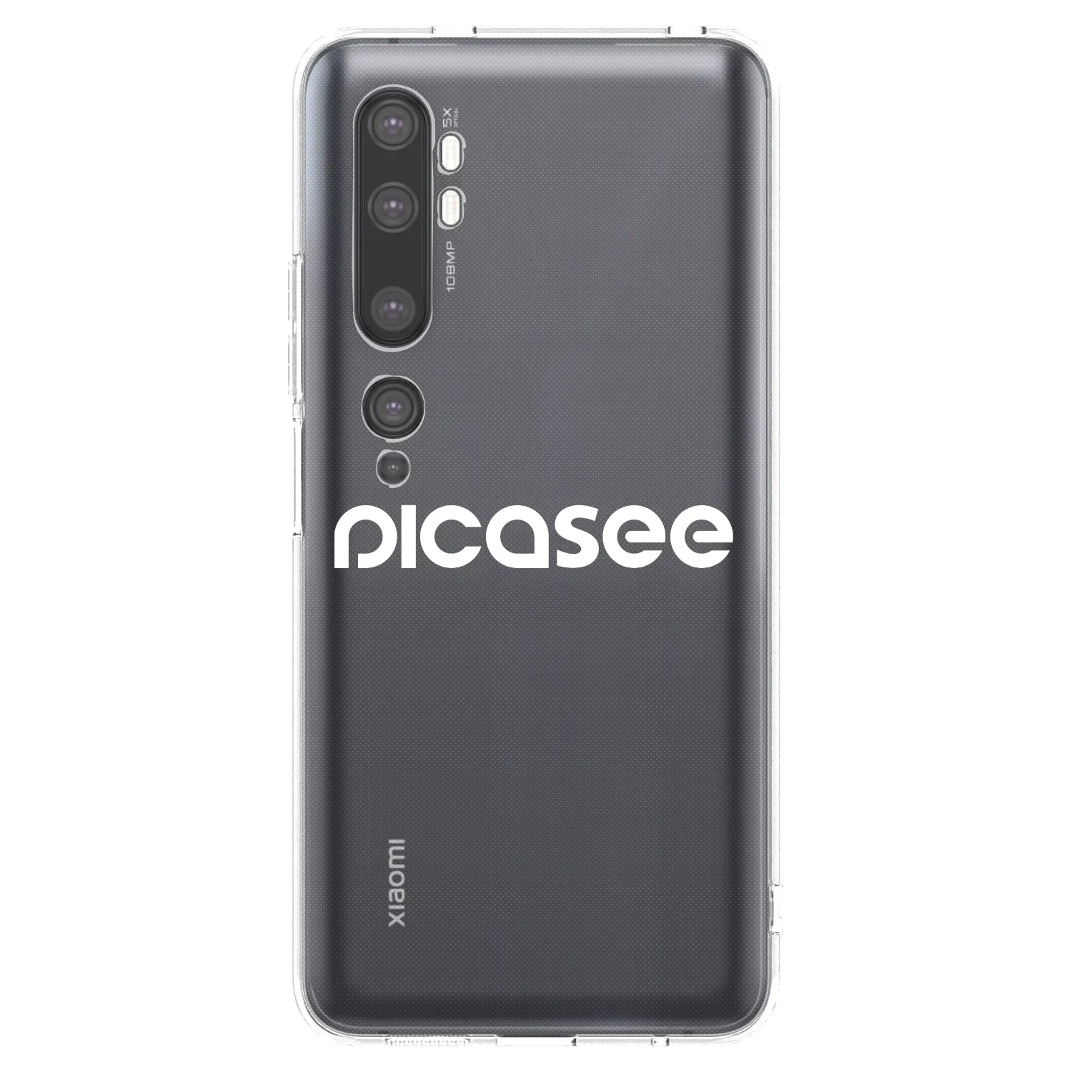 Picasee átlátszó szilikon tok az alábbi mobiltelefonokra Xiaomi Mi Note 10 (Pro) - Picasee - new logo - white