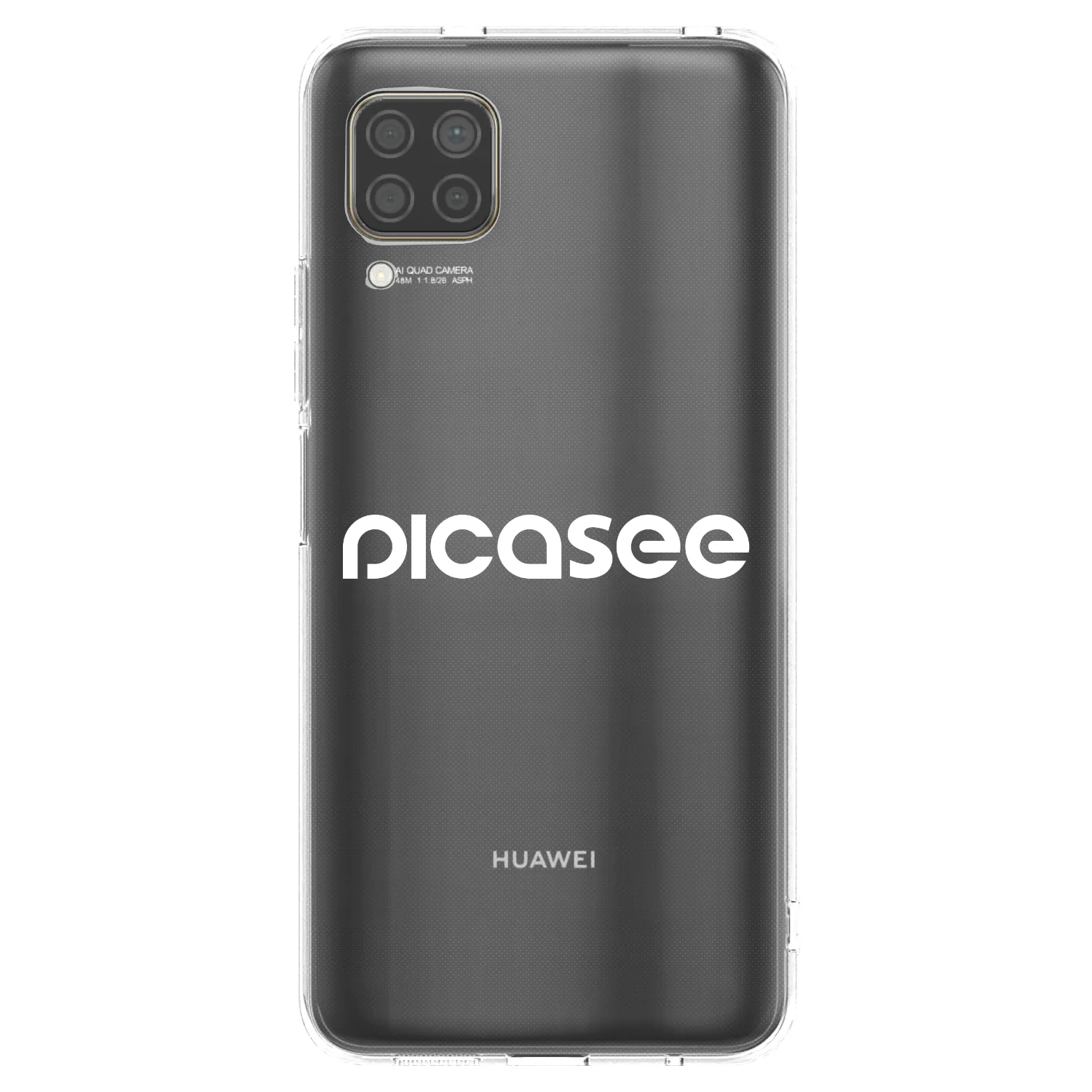 Picasee átlátszó szilikon tok az alábbi mobiltelefonokra Huawei P40 Lite - Picasee - new logo - white