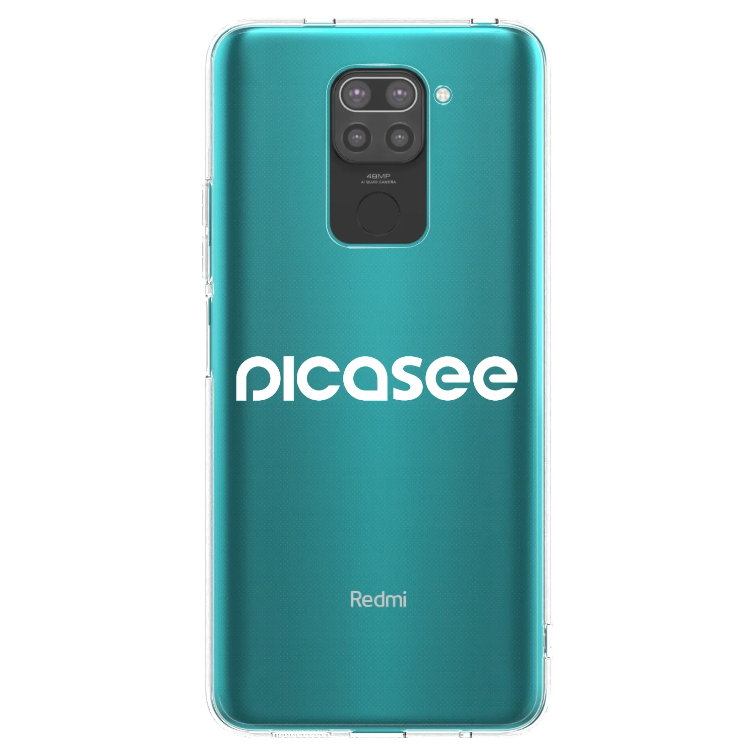 Picasee fekete szilikon tok az alábbi mobiltelefonokra Xiaomi Redmi Note 9 - Picasee - new logo - white