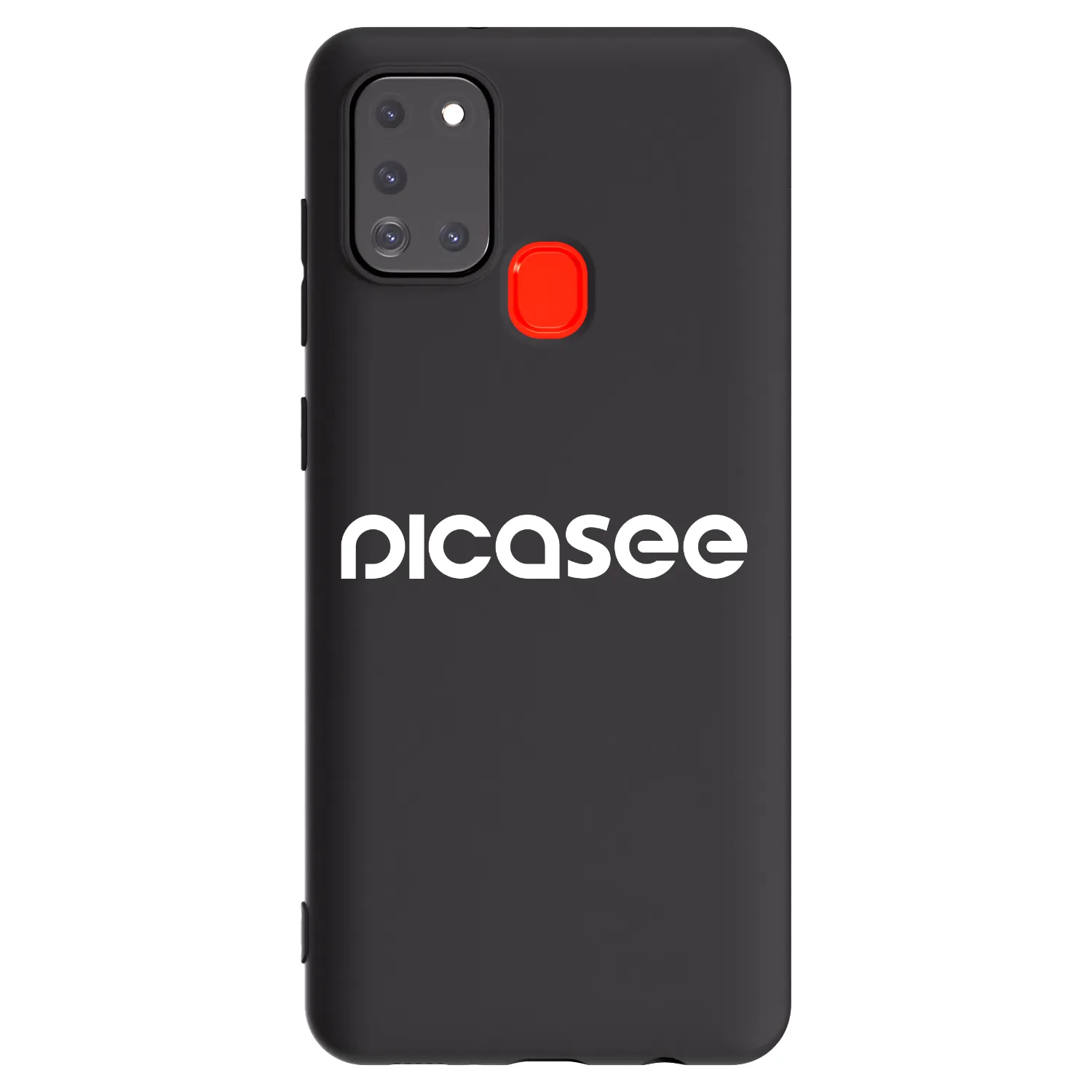 Picasee fekete szilikon tok az alábbi mobiltelefonokra Samsung Galaxy A21s - Picasee - new logo - white