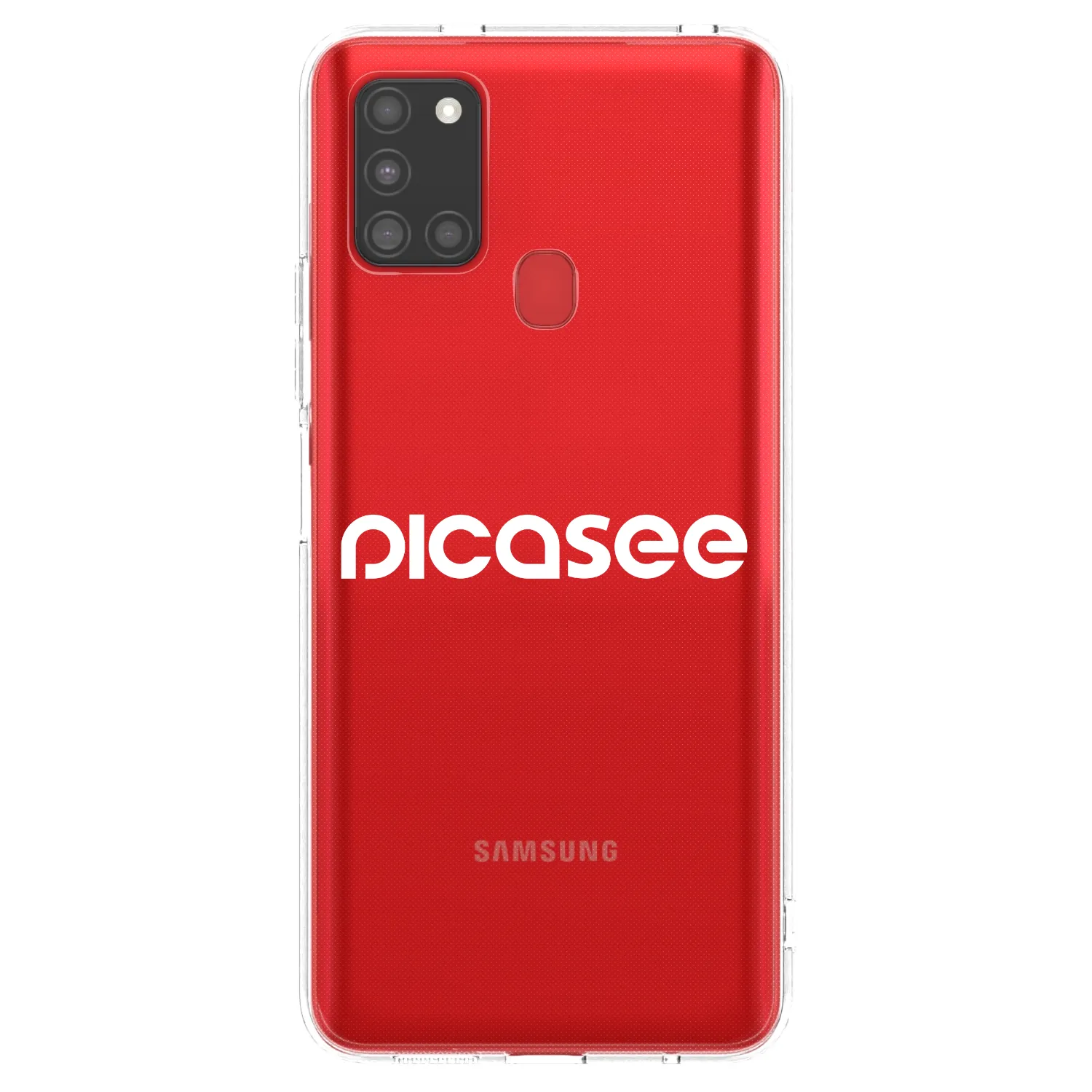 Picasee átlátszó szilikon tok az alábbi mobiltelefonokra Samsung Galaxy A21s - Picasee - new logo - white