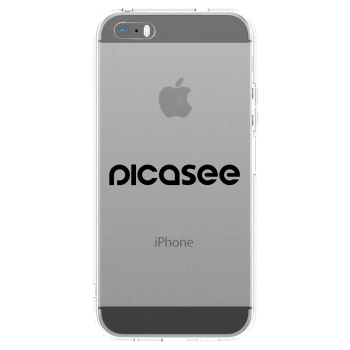 Picasee átlátszó szilikon tok az alábbi mobiltelefonokra Apple iPhone 5/5S/SE - Picasee - new logo - black