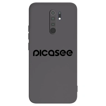 Picasee fekete szilikon tok az alábbi mobiltelefonokra Xiaomi Redmi 9 - Picasee - new logo - black