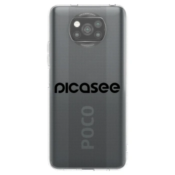 Picasee fekete szilikon tok az alábbi mobiltelefonokra Xiaomi Poco X3 - Picasee - new logo - black