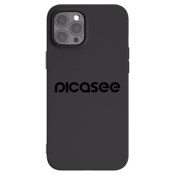 Picasee fekete szilikon tok az alábbi mobiltelefonokra Apple iPhone 12 Pro Max - Picasee - new logo - black