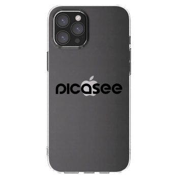 Picasee átlátszó szilikon tok az alábbi mobiltelefonokra Apple iPhone 12 Pro Max - Picasee - new logo - black