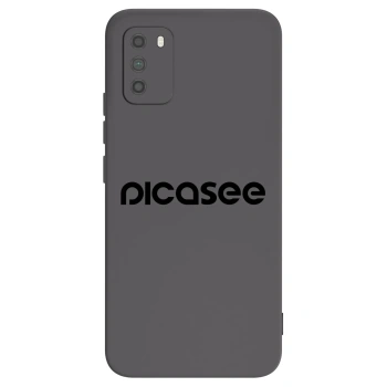 Picasee fekete szilikon tok az alábbi mobiltelefonokra Xiaomi Poco M3 - Picasee - new logo - black