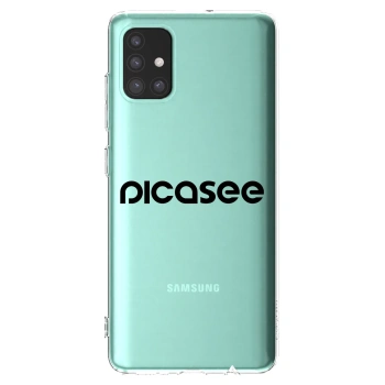 Picasee átlátszó szilikon tok az alábbi mobiltelefonokra Samsung Galaxy M51 M515F - Picasee - new logo - black