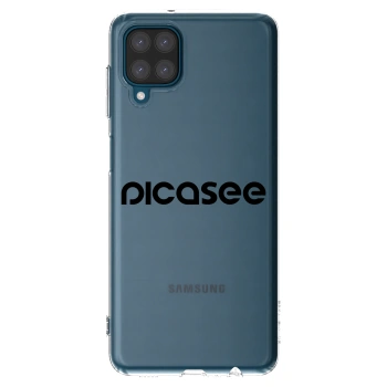 Picasee átlátszó szilikon tok az alábbi mobiltelefonokra Samsung Galaxy A12 A125F - Picasee - new logo - black