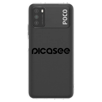 Picasee átlátszó szilikon tok az alábbi mobiltelefonokra Xiaomi Poco M3 - Picasee - new logo - black