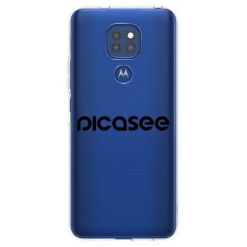 Picasee átlátszó szilikon tok az alábbi mobiltelefonokra Motorola Moto G9 Play - Picasee - new logo - black