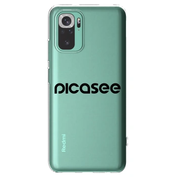 Picasee átlátszó szilikon tok az alábbi mobiltelefonokra Xiaomi Redmi Note 10 Pro - Picasee - new logo - black