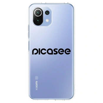 Picasee átlátszó szilikon tok az alábbi mobiltelefonokra Xiaomi Mi 11 Lite - Picasee - new logo - black