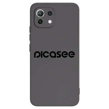 Picasee fekete szilikon tok az alábbi mobiltelefonokra Xiaomi Mi 11 Lite - Picasee - new logo - black