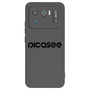 Picasee fekete szilikon tok az alábbi mobiltelefonokra Xiaomi Mi 11 Ultra - Picasee - new logo - black