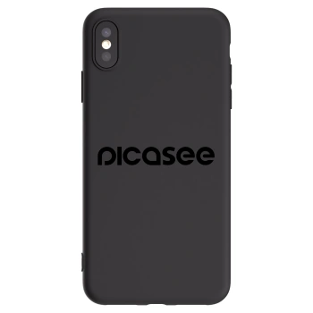 Picasee fekete szilikon tok az alábbi mobiltelefonokra Apple iPhone XS Max - Picasee - new logo - black