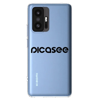 Picasee átlátszó szilikon tok az alábbi mobiltelefonokra Xiaomi 11T Pro - Picasee - new logo - black