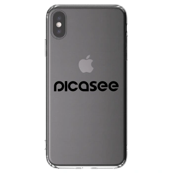 Picasee átlátszó szilikon tok az alábbi mobiltelefonokra Apple iPhone XS Max - Picasee - new logo - black