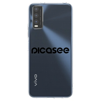 Picasee átlátszó szilikon tok az alábbi mobiltelefonokra Vivo Y20s - Picasee - new logo - black