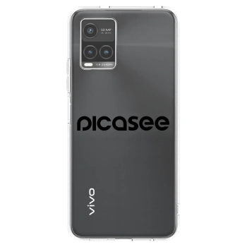 Picasee átlátszó szilikon tok az alábbi mobiltelefonokra Vivo Y33s - Picasee - new logo - black