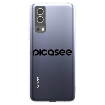 Picasee átlátszó szilikon tok az alábbi mobiltelefonokra Vivo Y72 5G - Picasee - new logo - black